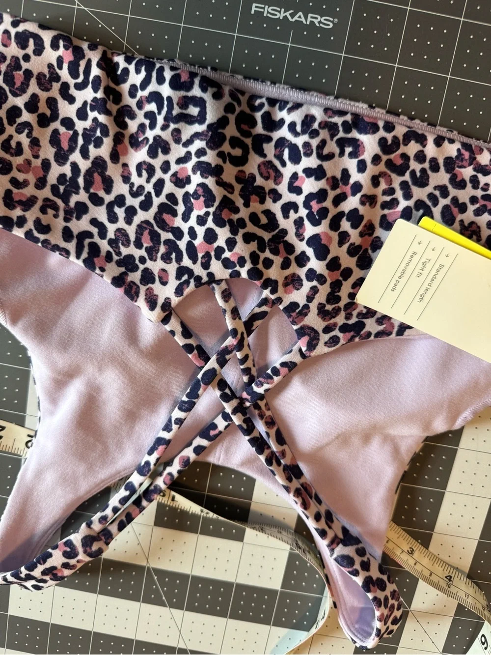 New all in motion Purple Leopard Print Strappy Sports Bra L (10/12) Kid Girls